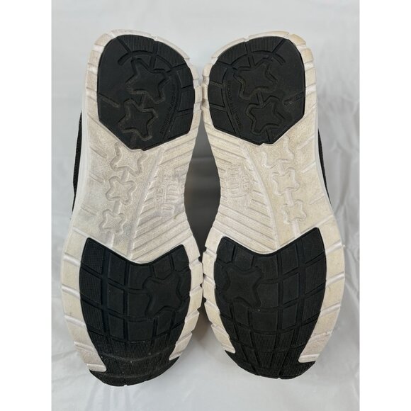 Hey Dude Sirocco Alta Glitter Shine Womens 10 Black White Comfort Shoes Slip On - Picture 12 of 16